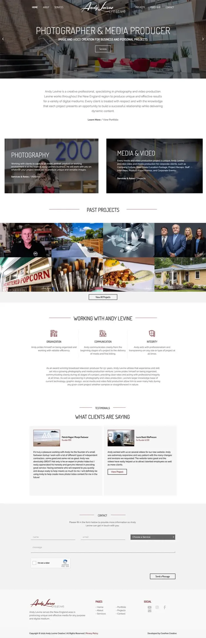 Andy Levine Creative website
