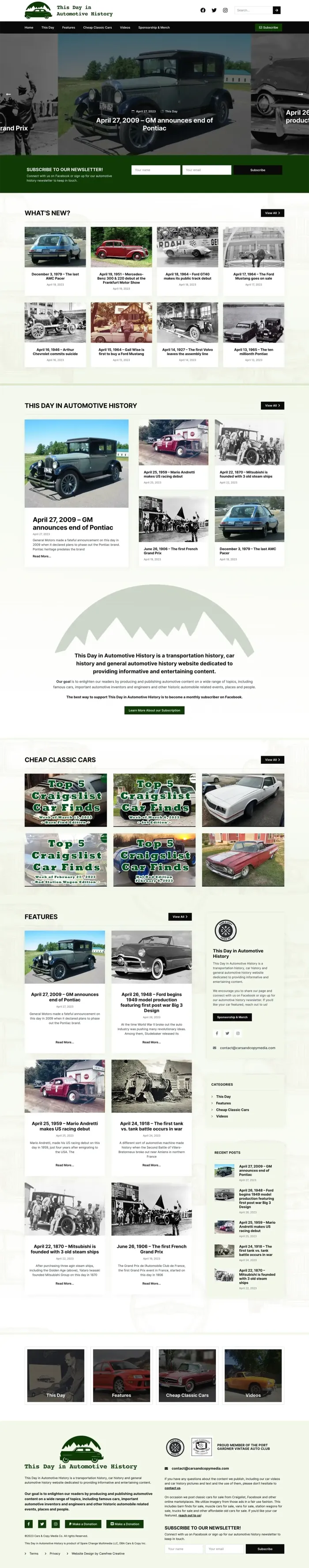 Auto History website