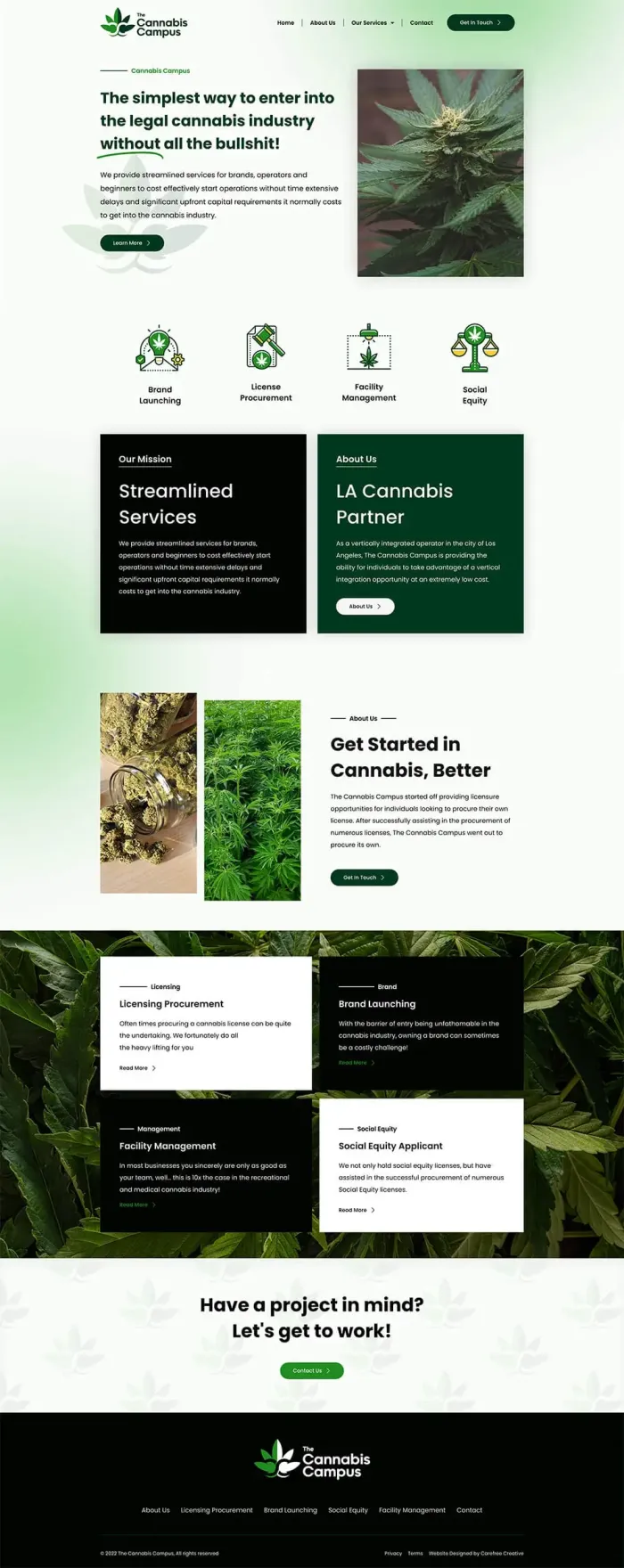 The Cannabis Campus website