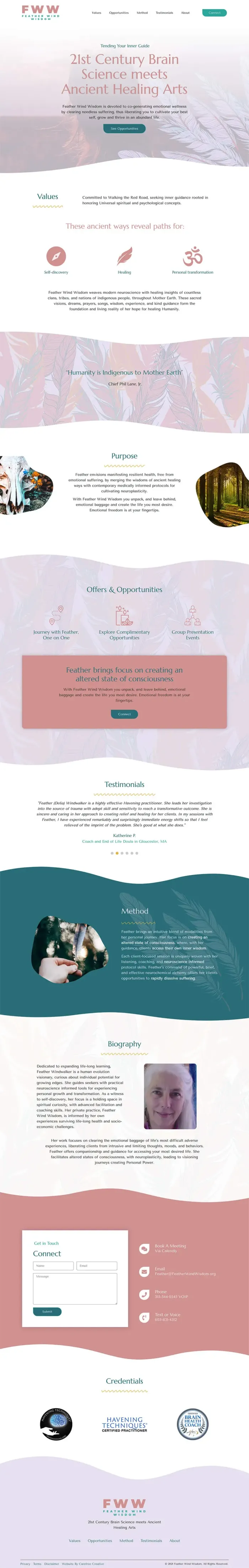 Feather Wind Wisdom website