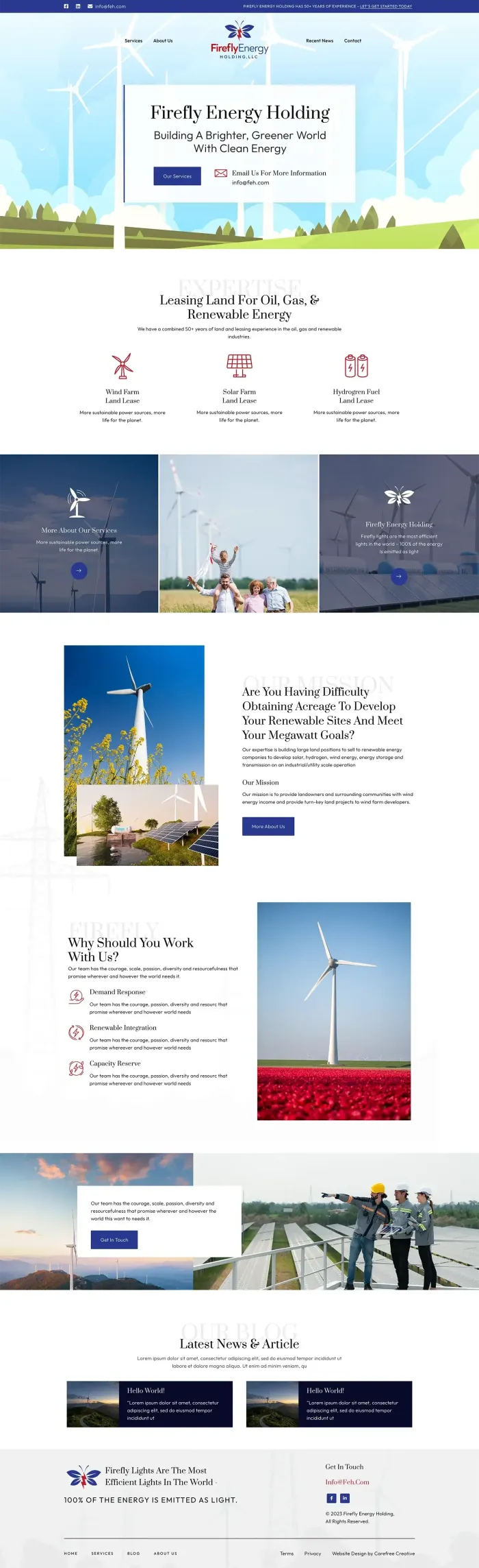 Firefly Energy Holding website