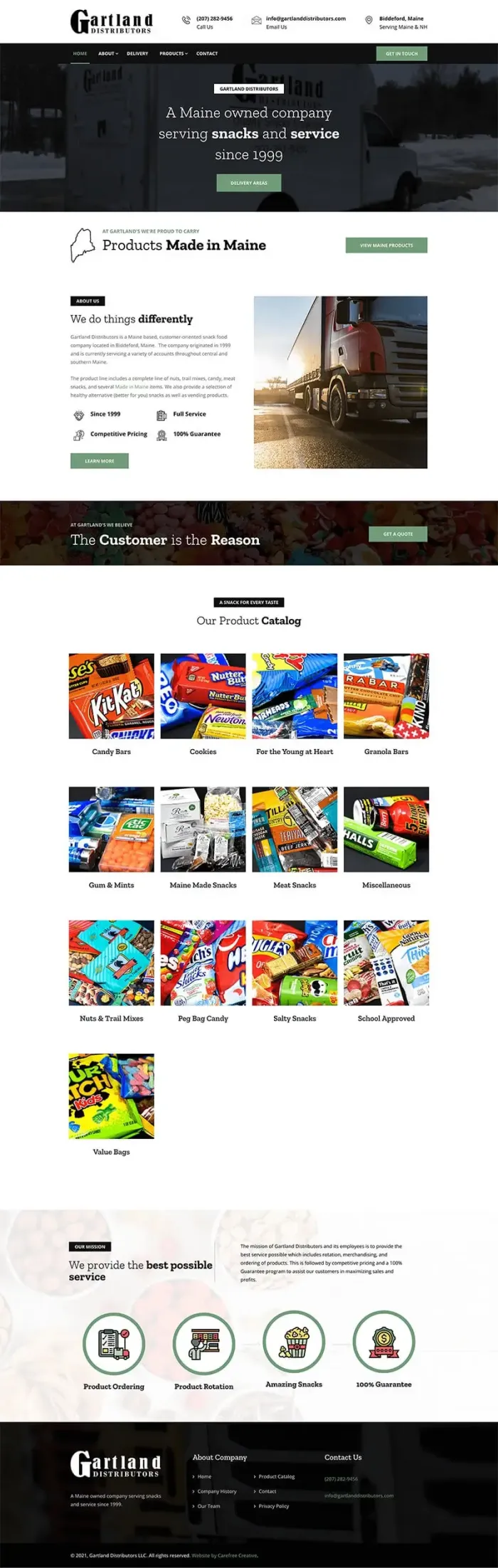 Gartland Distributors website