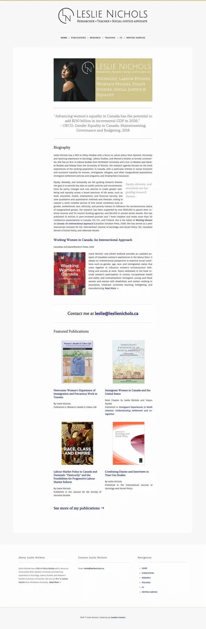 Leslie Nichols website