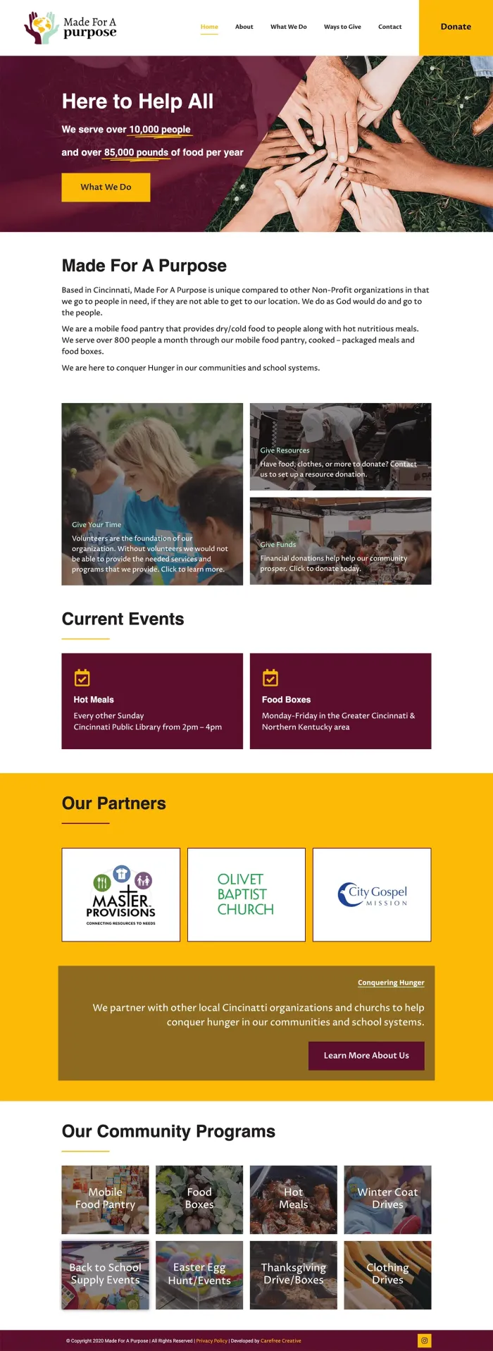 Made For a Purpose website
