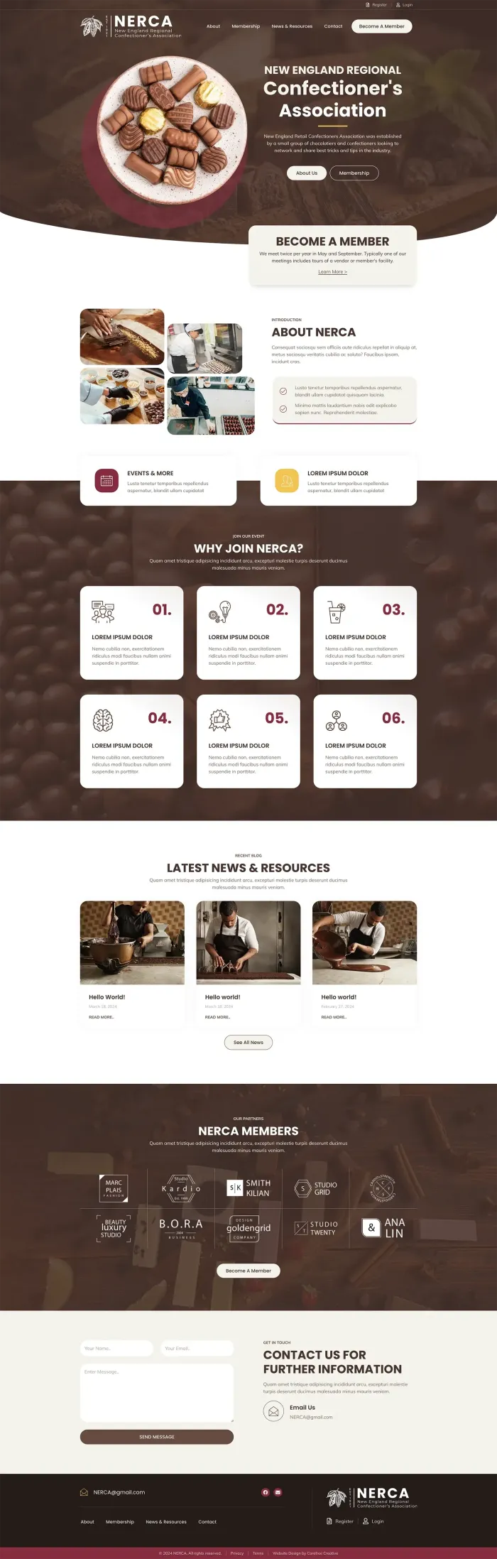 New England Regional Confectioners Association website