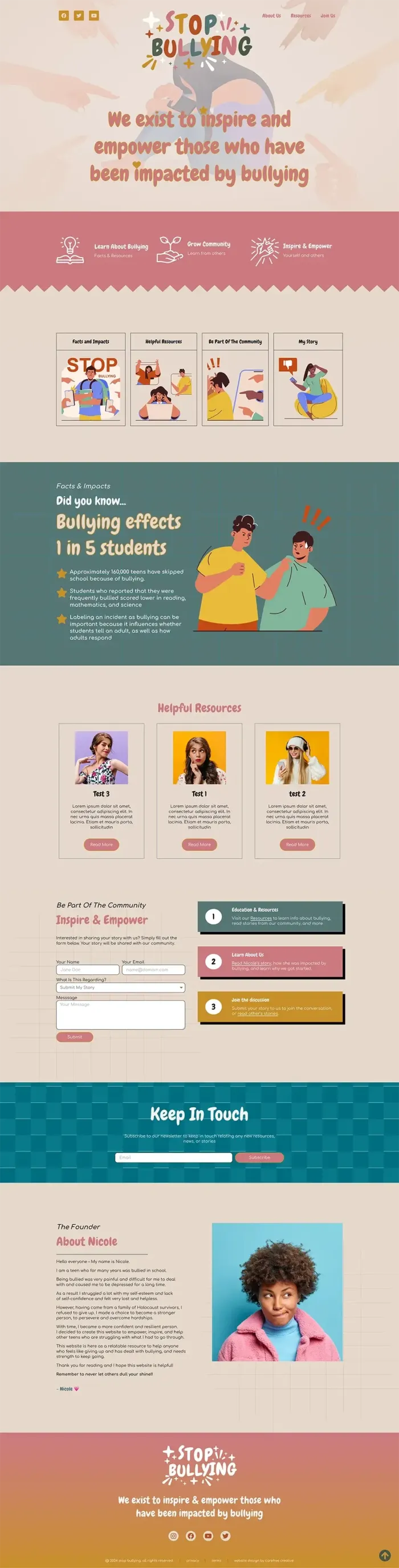 Stop All Bullying website