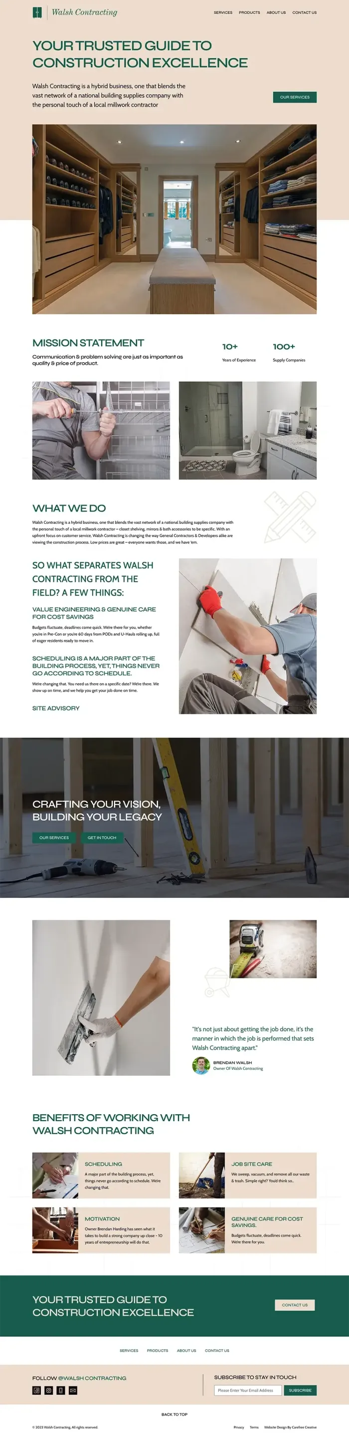Walsh Construction website